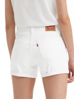 Levi's Classic White Denim Shorts